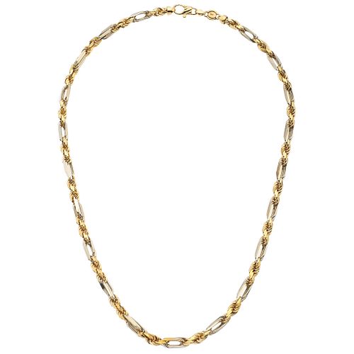NECKLACE IN 14K YELLOW GOLD. Carabiner clasp. Weight: 100.6 g. Length: 25.5" (65.0 cm)