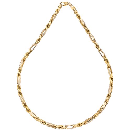 NECKLACE IN 14K YELLOW GOLD Carabiner clasp. Weight: 113.8 g. Length: 23.8" (60.5 cm)