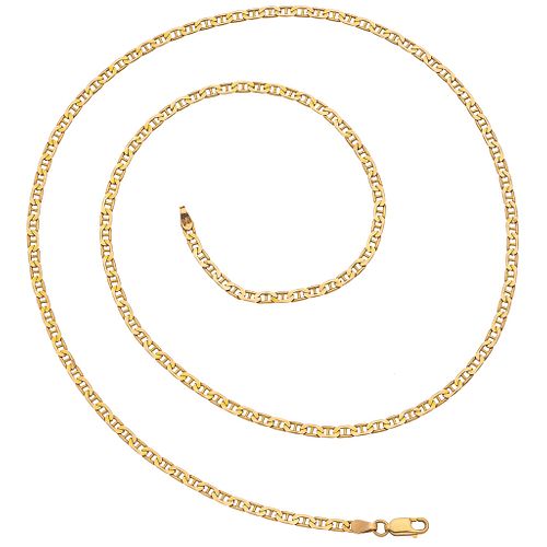 NECKLACE IN 14K YELLOW GOLD Carabiner clasp. Weight: 11.9 g. Length: 24.3" (61.9 cm)