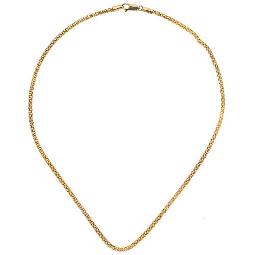 CHOKER IN 14K YELLOW GOLD Carabiner clasp. Weight: 6.2 g. Length: 16.3" (41.5 cm)