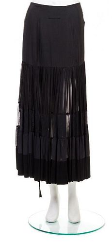 A Jean Paul Gaultier Black Wrap Skirt, Size 12.