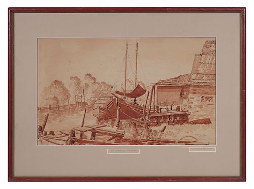 H. BERNARD ROBINSON, Watercolor, St. Marks, FL