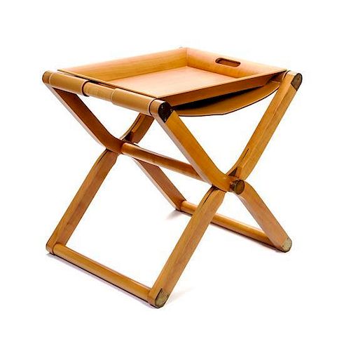 An Hermes Pippa Tray and Stool,