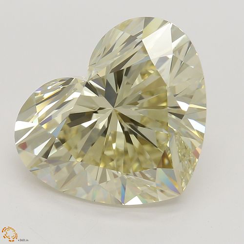 5.01 ct, Natural Fancy Light Brownish Yellow Even Color, VS1, Heart cut Diamond (GIA Graded), Unmounted, Appraised Value: $89,600 