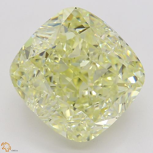 4.20 ct, Natural Fancy Yellow Even Color, VVS1, Cushion cut Diamond (GIA Graded), Unmounted, Appraised Value: $103,300 