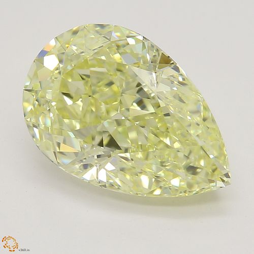 3.22 ct, Natural Fancy Light Yellow Even Color, IF, Pear cut Diamond (GIA Graded), Unmounted, Appraised Value: $56,900 