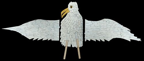 Bernard Langlais, Am. 1921-1977, Seagull, 1970, Wood sculpture/assemblage