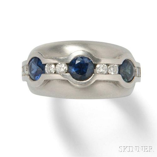 Platinum, Sapphire, and Diamond Ring, Kieselstein-Cord