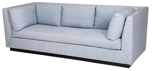 Contemporary Blue Upholstered Sofa