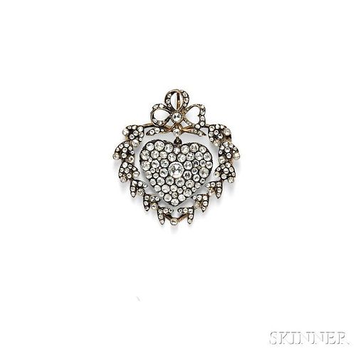 Rose-cut Diamond Pendant/Brooch