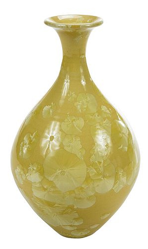 Phil Morgan Yellow Crystalline Vase