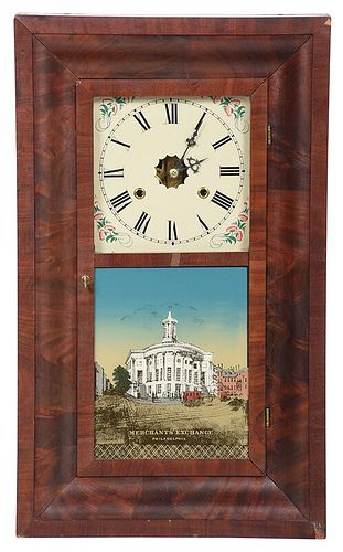 Jerome & Co. Classical Mahogany Shelf Clock