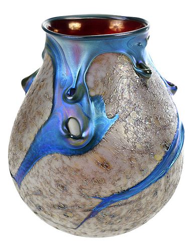 Charles Lotton Lava Art Glass Vase