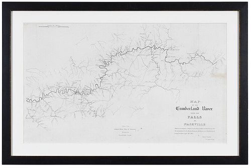 Stansbury - Map of the Cumberland River, circa 1834
