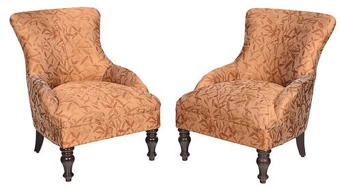 Pair Regency Style Upholstered Chairs