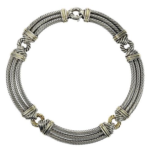 David Yurman 14kt. and Silver Necklace