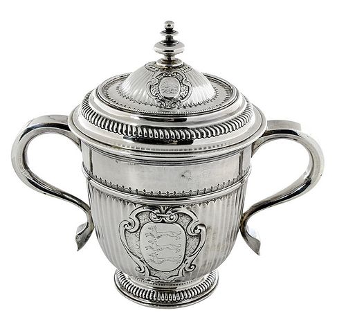 Queen Anne English Silver Covered Cup