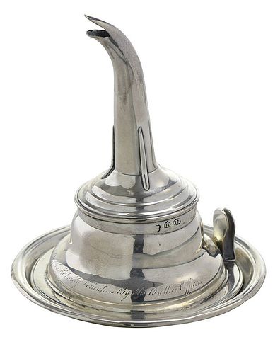 Scottish Silver Wine Funnel with Saucer