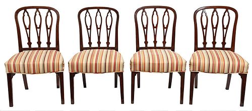 Set of Four George III Mahogany Dining Chairs