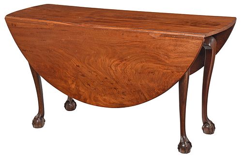American Chippendale Mahogany Drop Leaf Table