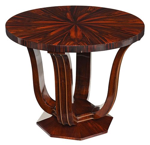 Art Deco Kingwood Veneered Center Table