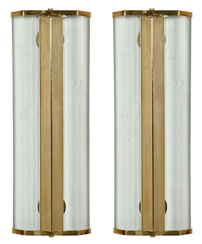 Pair of Large Sconces Attributed to Fontana Arte