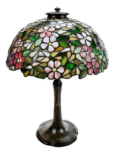 Handel Stained Glass Dogwood Table Lamp