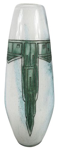 Monumental Legras Cameo Glass Vase