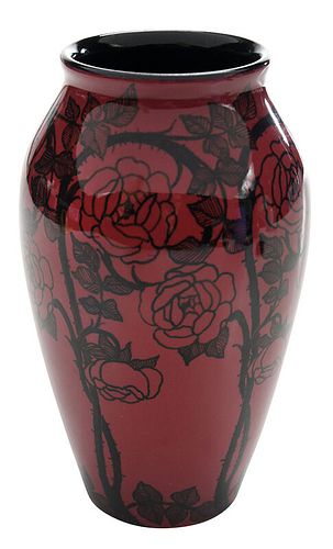 Sara Sax Rookwood Rose Vase 