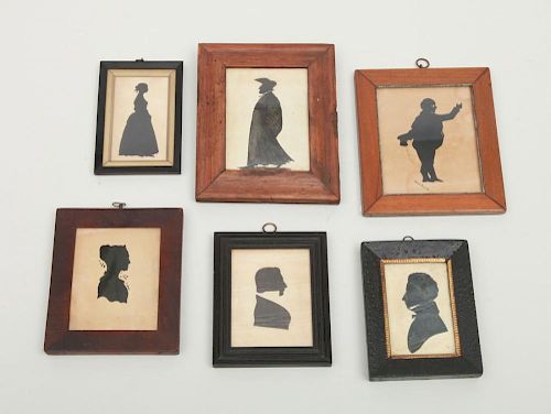 GROUP OF SIX SILHOUETTES