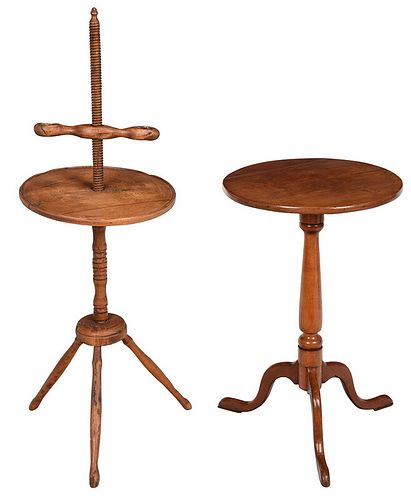 Two Early American Candle Stands