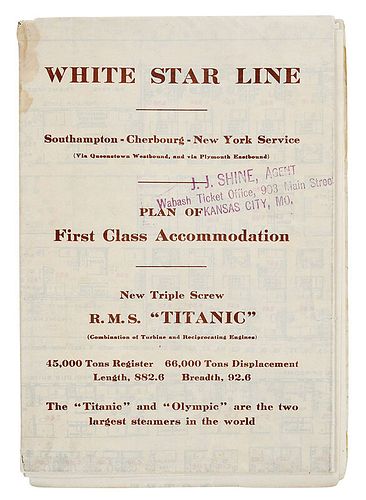 Titanic Plan of First Class Accommodation