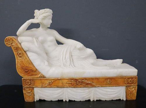 UNSIGNED Marble Sculpture Of A Classical Beauty.