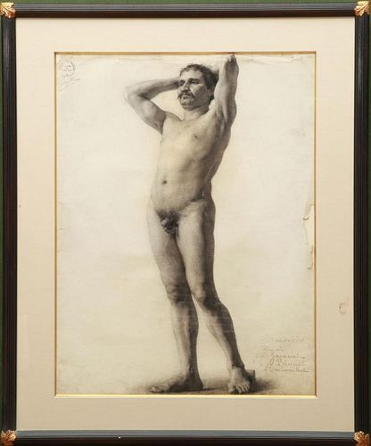 FRENCH SCHOOL: STUDY OF A STANDING MALE FIGURE