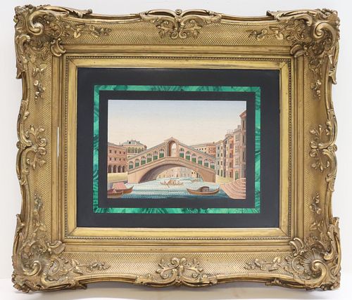 Antique And Fine Venetian Framed Micromosaic.