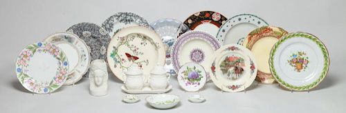 MISCELLANEOUS GROUP OF PORCELAIN DINNER PLATES AND LUNCHEON PLATES