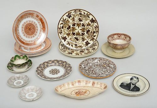 MISCELLANEOUS GROUP OF WEDGWOOD, ENGLISH AND DUTCH PLATES