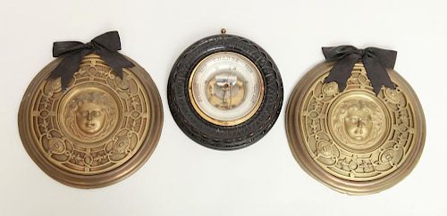 PAIR OF VICTORIAN BRASS PLAQUES