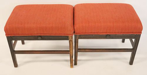 Pair Of Mahogany Hepplewhite Style Benches.