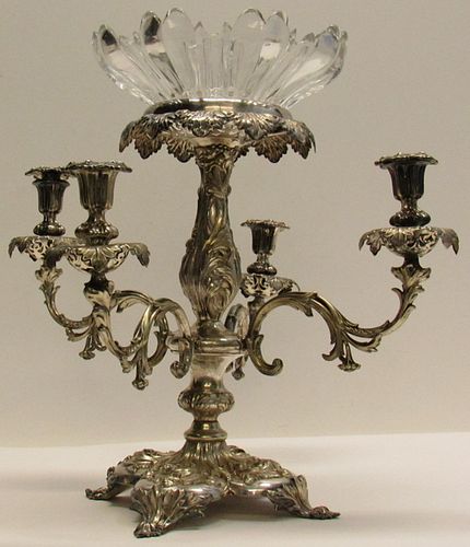 SILVERPLATE. Epergne Agincourt (1844 ship).
