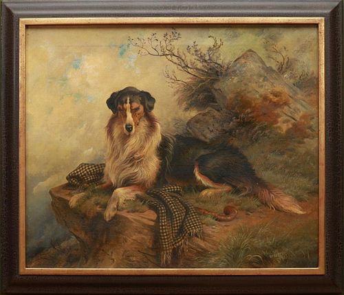 ENGLISH SCHOOL: COLLIE AT REST