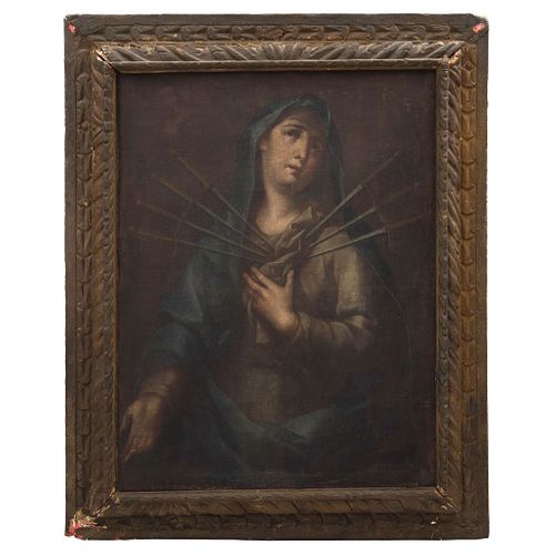 OUR LADY OF SORROWS OIL ON CANVAS MEXICO, 18TH CENTURY Oil on canvas Conservation details 34.6 x 26.7" (88 x 68 cm)