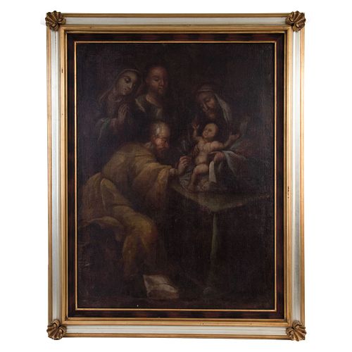 LA CIRCUNCISIÓN DE JESÚS MEXICO, 18TH CENTURY Oil on canvas 39.9 x 29.5" (101.5 x 75 cm)