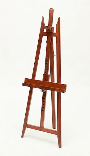 STAINED WOOD PAINTING EASEL