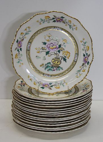 16 Masons "Chinese Peony" Dinner Plates.