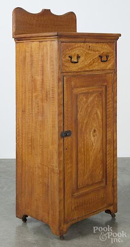Unusual Pennsylvania painted pine jelly cupboard, 19th c.
