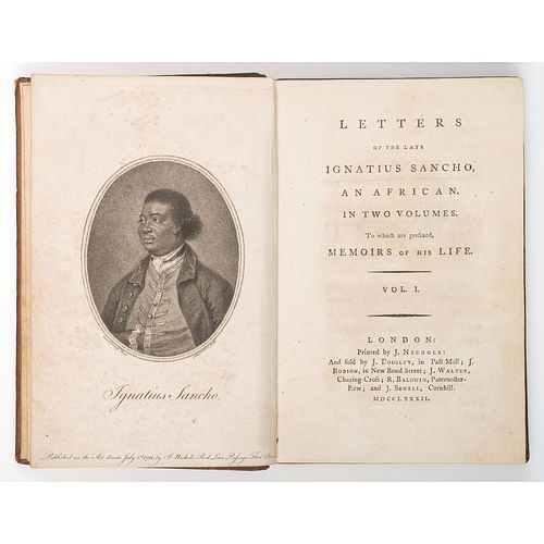 SANCHO, Ignatius (circa 1729?-1780). Letters of the Late Ignatius Sancho, An African. In Two Volumes.  