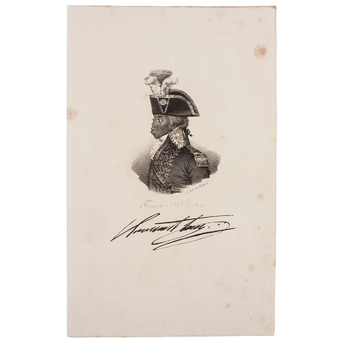 [LOUVERTURE, Toussaint. (1743-1803)]. DELPHEC, Francois Seraphim, lithographer, after Nicolas Eustache Maurin. Toussaint Louverture. 