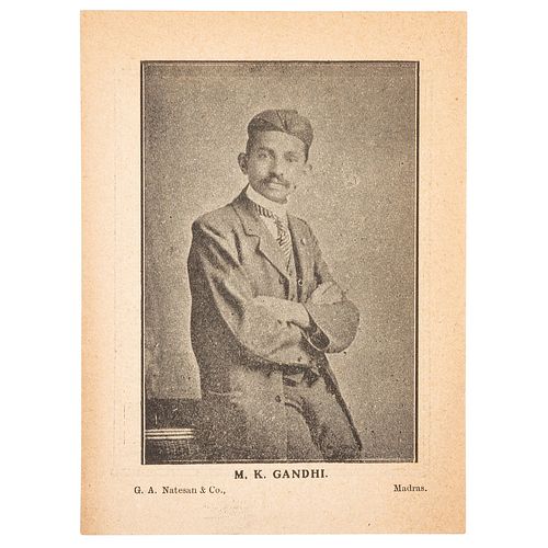 [GANDHI, Mohandas K. (1869-1948)] M.K. Gandhi. Madras: G.A. Natesan & Co., [ca 1906]. 