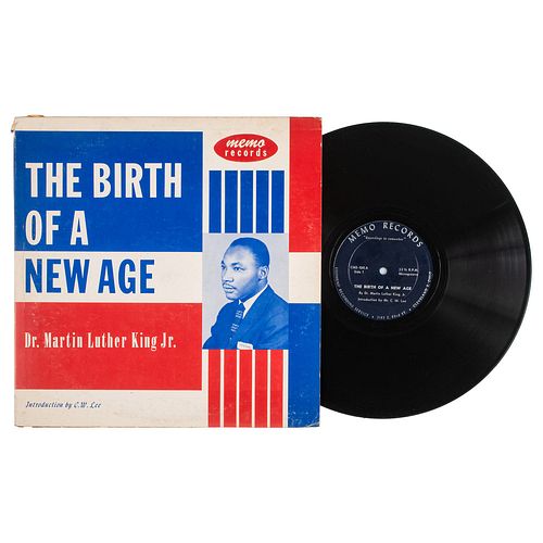 KING, Martin Luther Jr. (1929-1968). The Birth of a New Age. Cleveland: Stephens' Recording Service, Memo Records, 1956.  